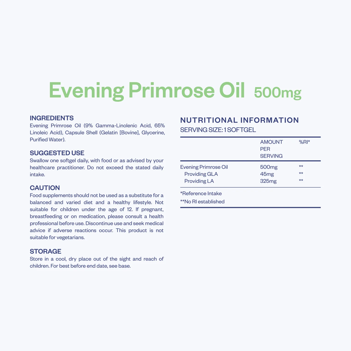 Evening Primrose Oil - 500mg - Image 4